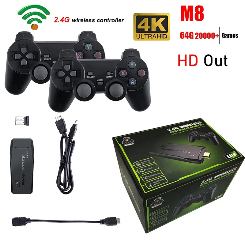 Gaming Console Stick - Console per Videogiochi con Controller Wireless