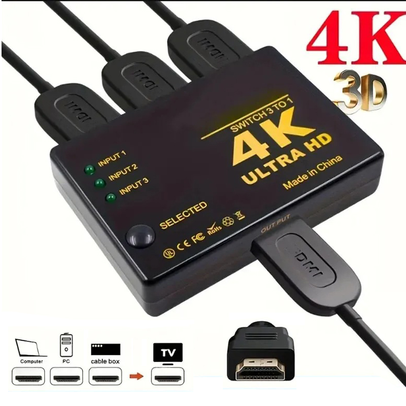 Gaming Console Bundle - Switch compatibile HDMI Switcher 4K 3