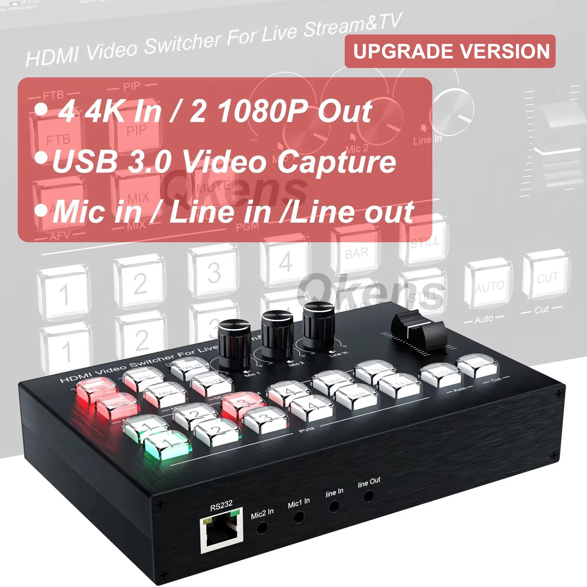 Gaming Console All In One - Switcher multicamera video HDMI 4K a