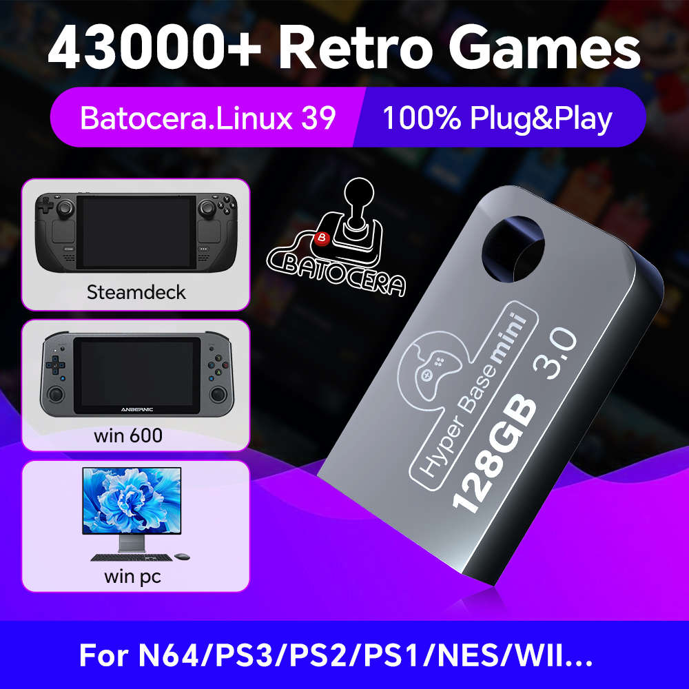 Gaming Console Stick - Batocera 128G Chiavetta USB per Windows