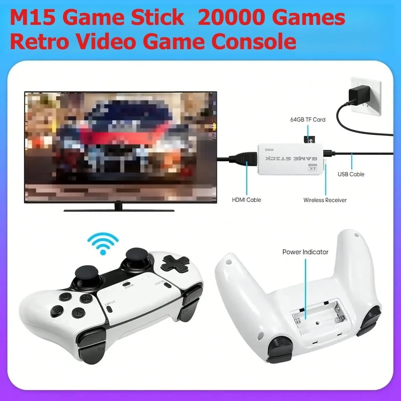Console di Gioco Retrò M15 con - Gaming Console Stick recensione e prezzo