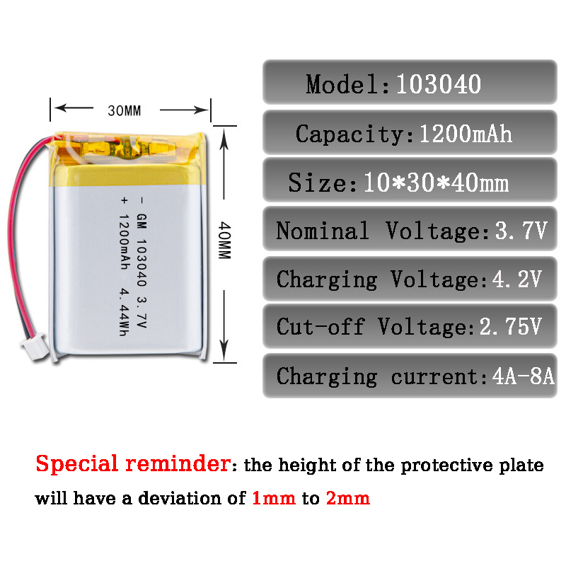 3,7 V 1200 mAh 103040   Batter - Gaming Console Bundle recensione e prezzo